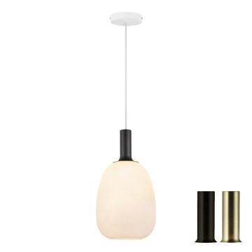 Nordlux - Luster na lanku ALTON 1xE27/60W/230V biela/čierna/mosadz