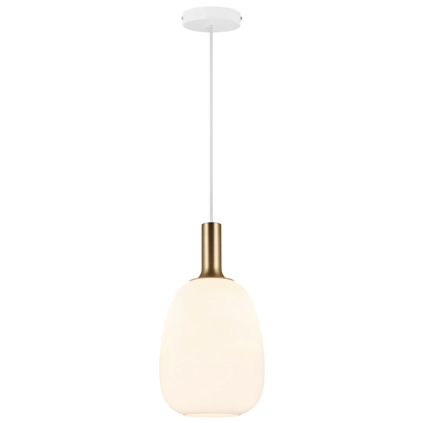 Nordlux - Luster na lanku ALTON 1xE27/60W/230V biela/čierna/mosadz
