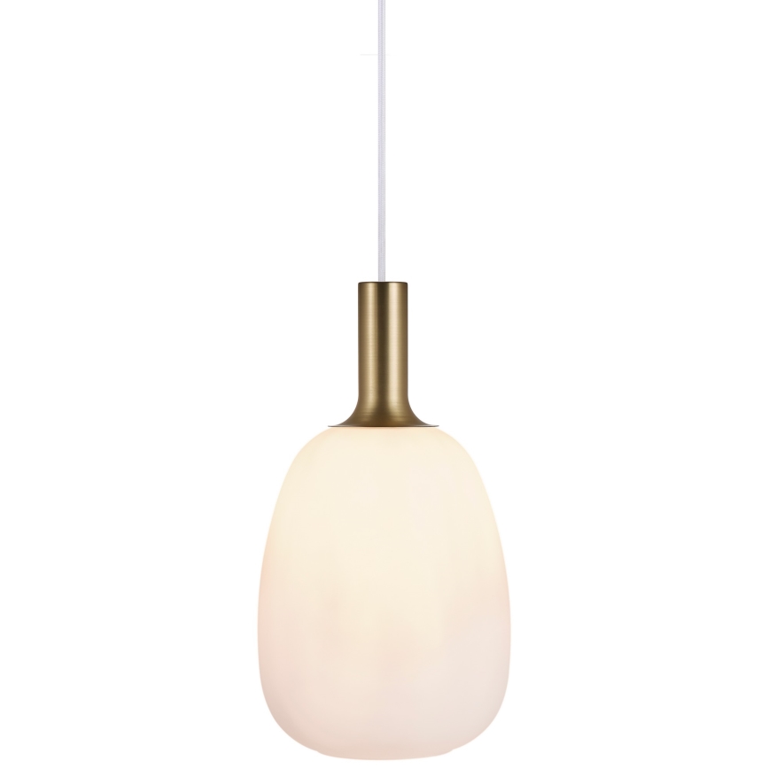 Nordlux - Luster na lanku ALTON 1xE27/60W/230V biela/čierna/mosadz