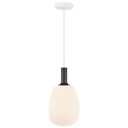 Nordlux - Luster na lanku ALTON 1xE27/60W/230V biela/čierna/mosadz