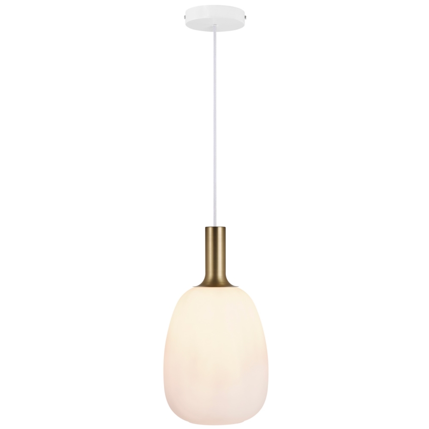 Nordlux - Luster na lanku ALTON 1xE27/60W/230V biela/čierna/mosadz