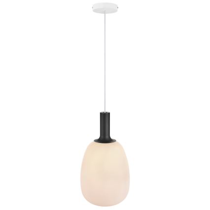 Nordlux - Luster na lanku ALTON 1xE27/60W/230V biela/čierna/mosadz