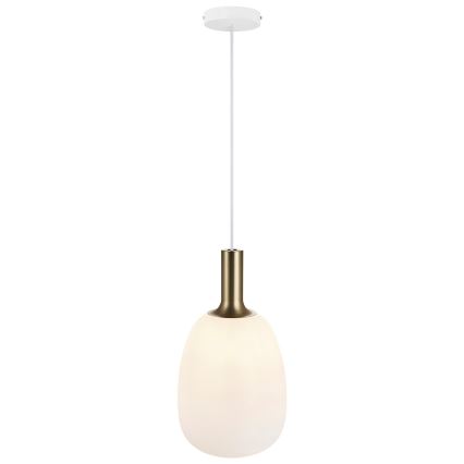 Nordlux - Luster na lanku ALTON 1xE27/60W/230V biela/čierna/mosadz