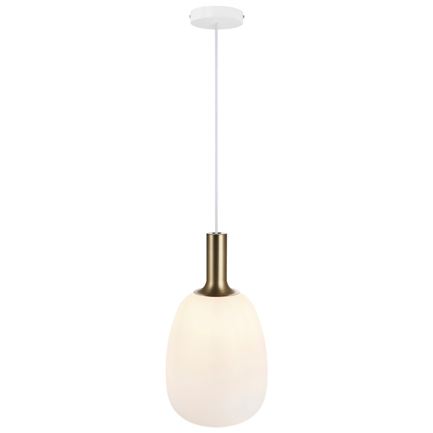Nordlux - Luster na lanku ALTON 1xE27/60W/230V biela/čierna/mosadz