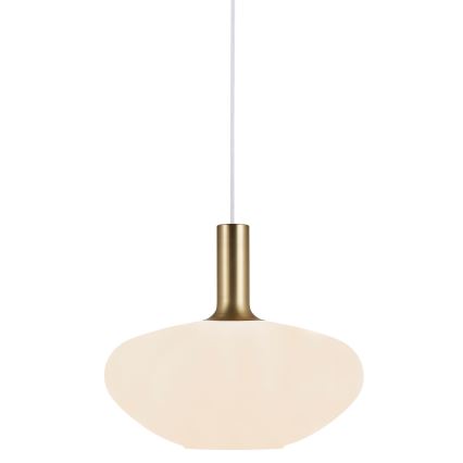 Nordlux - Luster na lanku ALTON 1xE27/60W/230V biela/čierna/mosadz