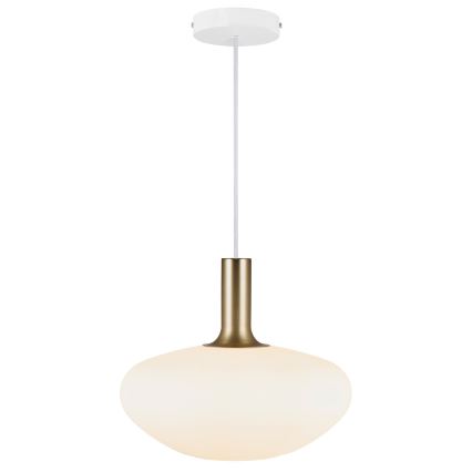 Nordlux - Luster na lanku ALTON 1xE27/60W/230V biela/čierna/mosadz