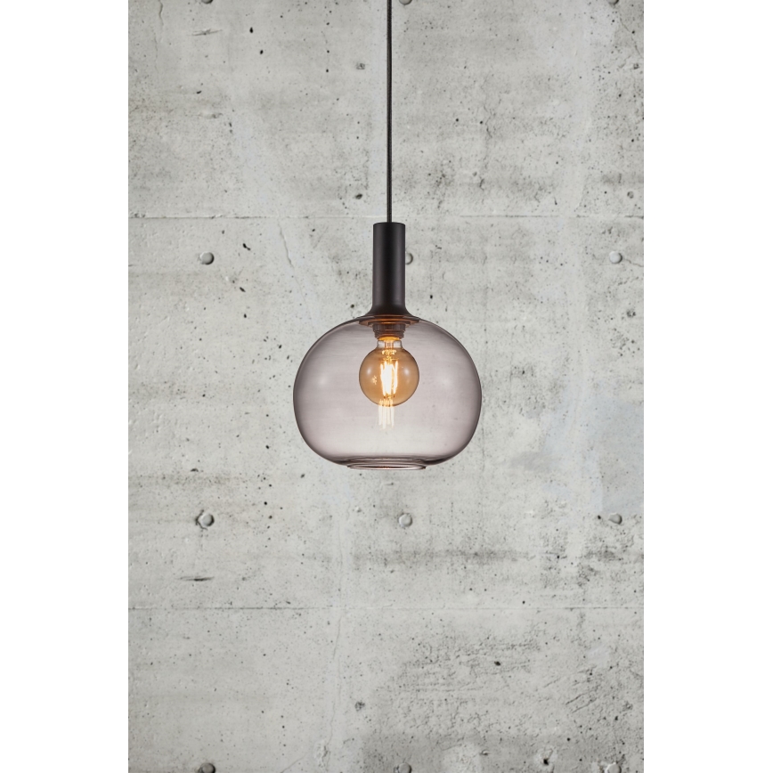 Nordlux - Luster na lanku ALTON 1xE27/60W/230V čierna