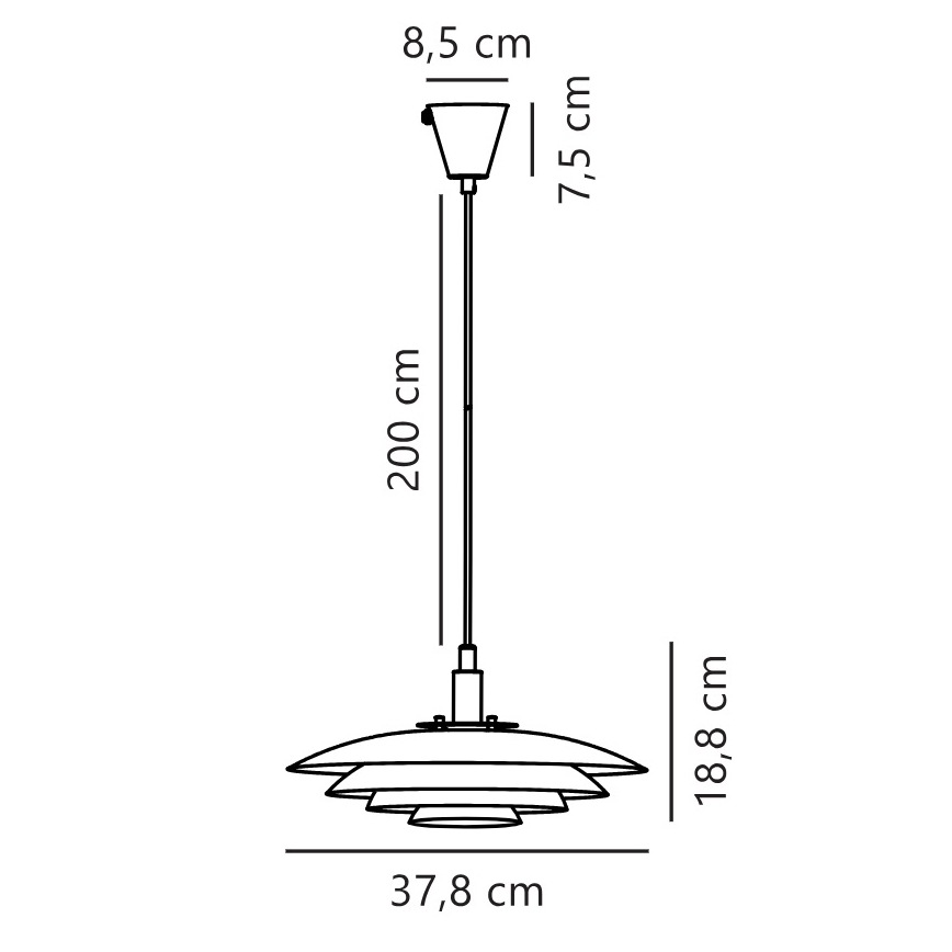 Nordlux - Luster na lanku BRETAGNE 1xG9/25W/230V biela