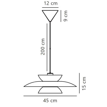Nordlux - Luster na lanku CARMEN 1xE27/40W/230V čierna