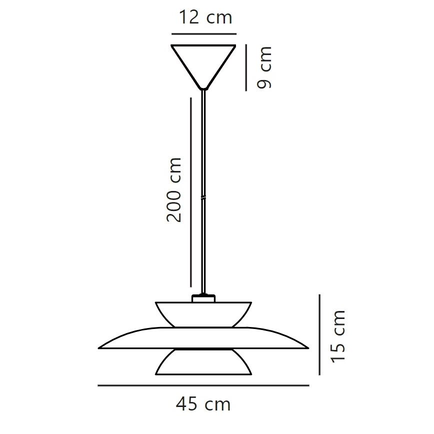 Nordlux - Luster na lanku CARMEN 1xE27/40W/230V čierna