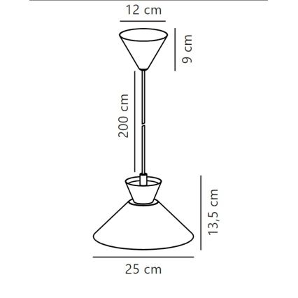 Nordlux - Luster na lanku DIAL 1xE27/40W/230V pr. 25 cm biela