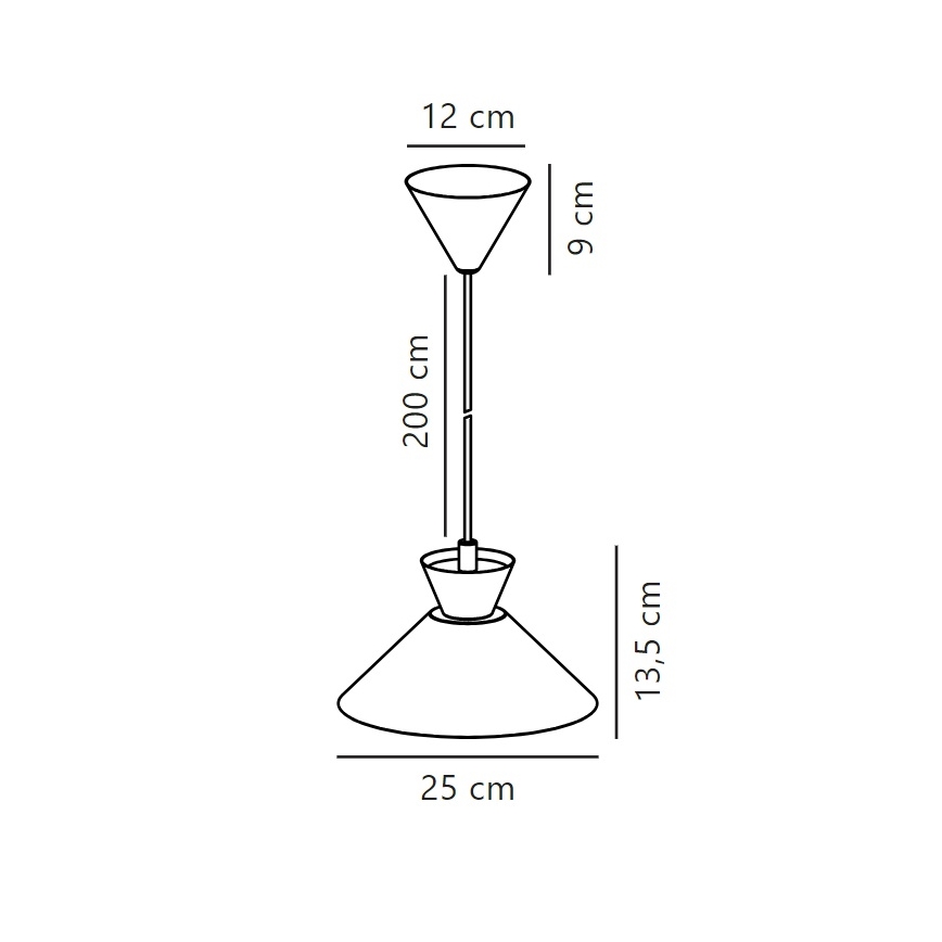 Nordlux - Luster na lanku DIAL 1xE27/40W/230V pr. 25 cm šedá