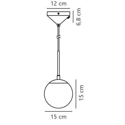Nordlux - Luster na lanku GRANT 1xE14/15W/230V pr. 15 cm