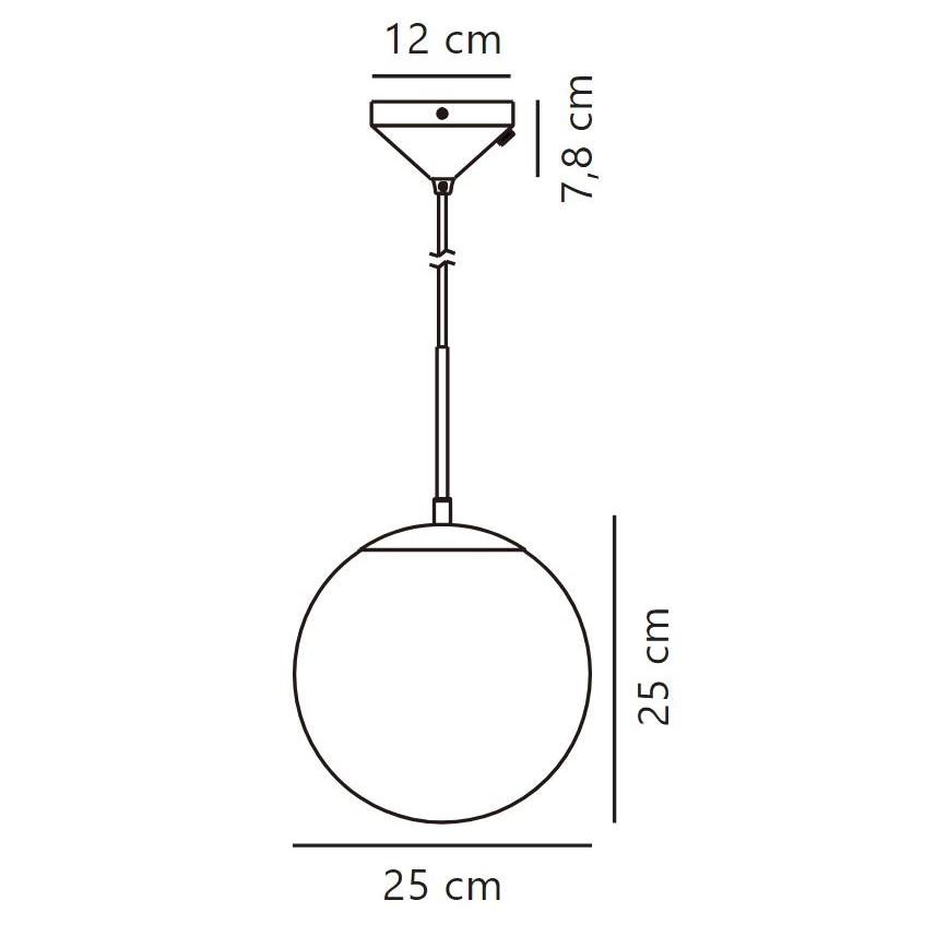 Nordlux - Luster na lanku GRANT 1xE27/25W/230V pr. 25 cm