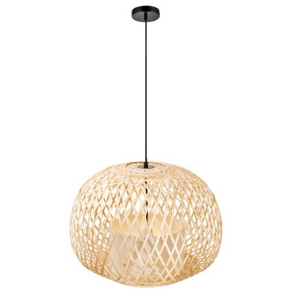Nordlux - Luster na lanku HISOKA 1xE27/40W/230V čierna/bambus