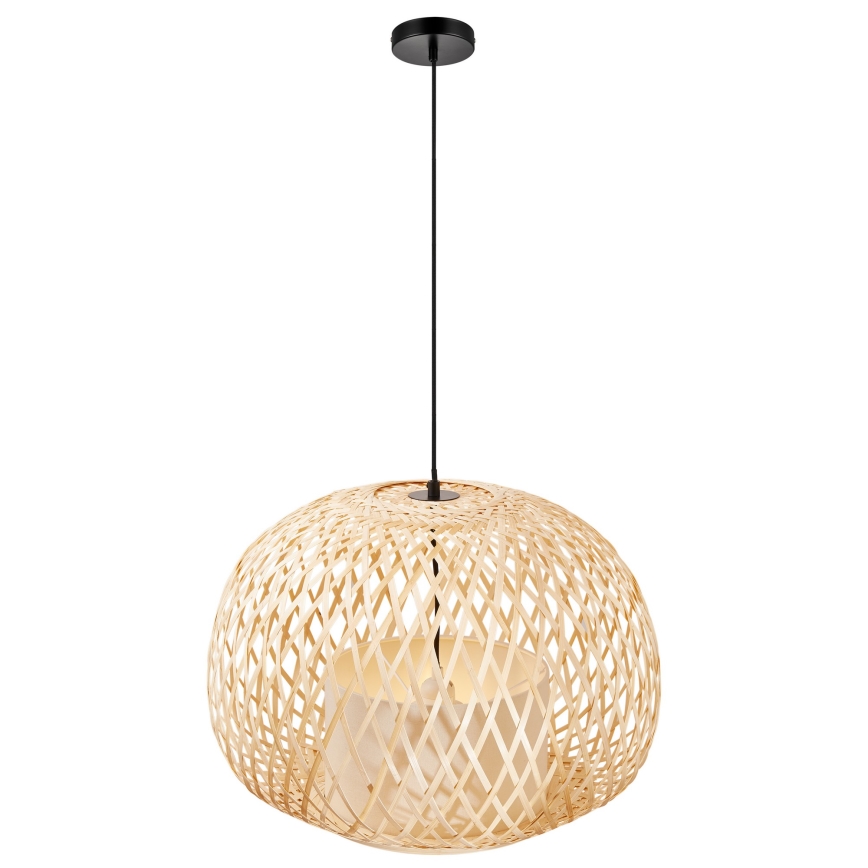 Nordlux - Luster na lanku HISOKA 1xE27/40W/230V čierna/bambus