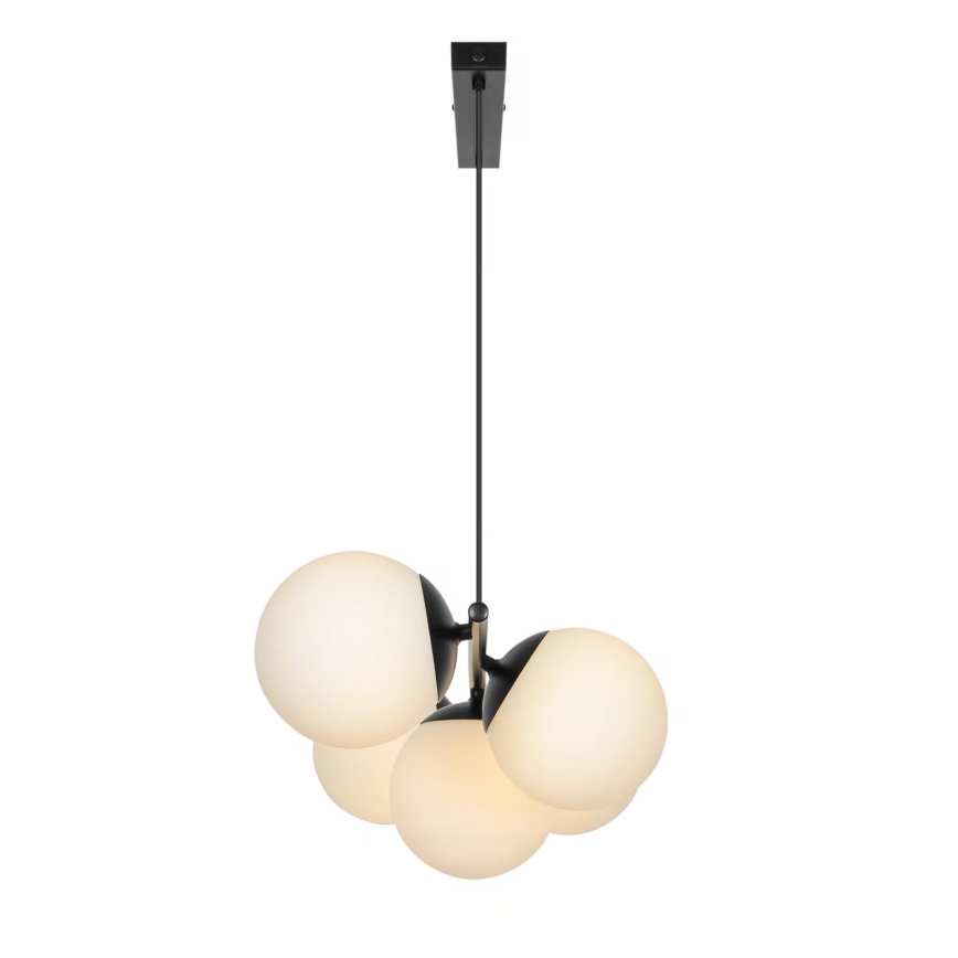 Nordlux - Luster na lanku LILLY 5xE14/10W/230V čierna