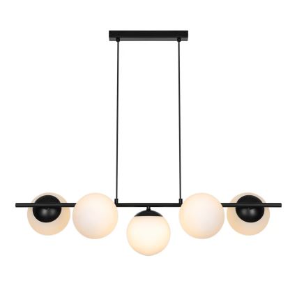 Nordlux - Luster na lanku LILLY 5xE14/10W/230V čierna