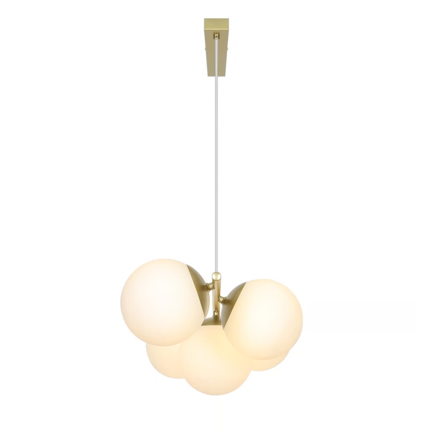 Nordlux - Luster na lanku LILLY 5xE14/10W/230V mosadz