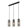 Nordlux - Luster na lanku MIELLA 3xE27/25W/230V čierny/dymový