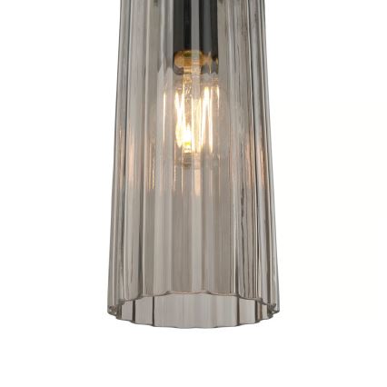 Nordlux - Luster na lanku MIELLA 3xE27/25W/230V čierny/dymový