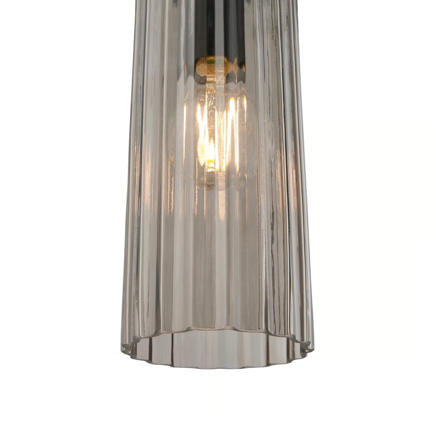 Nordlux - Luster na lanku MIELLA 3xE27/25W/230V čierny/dymový