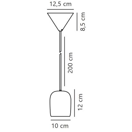Nordlux - Luster na lanku NOTTI 1xE27/25W/230V oranžová