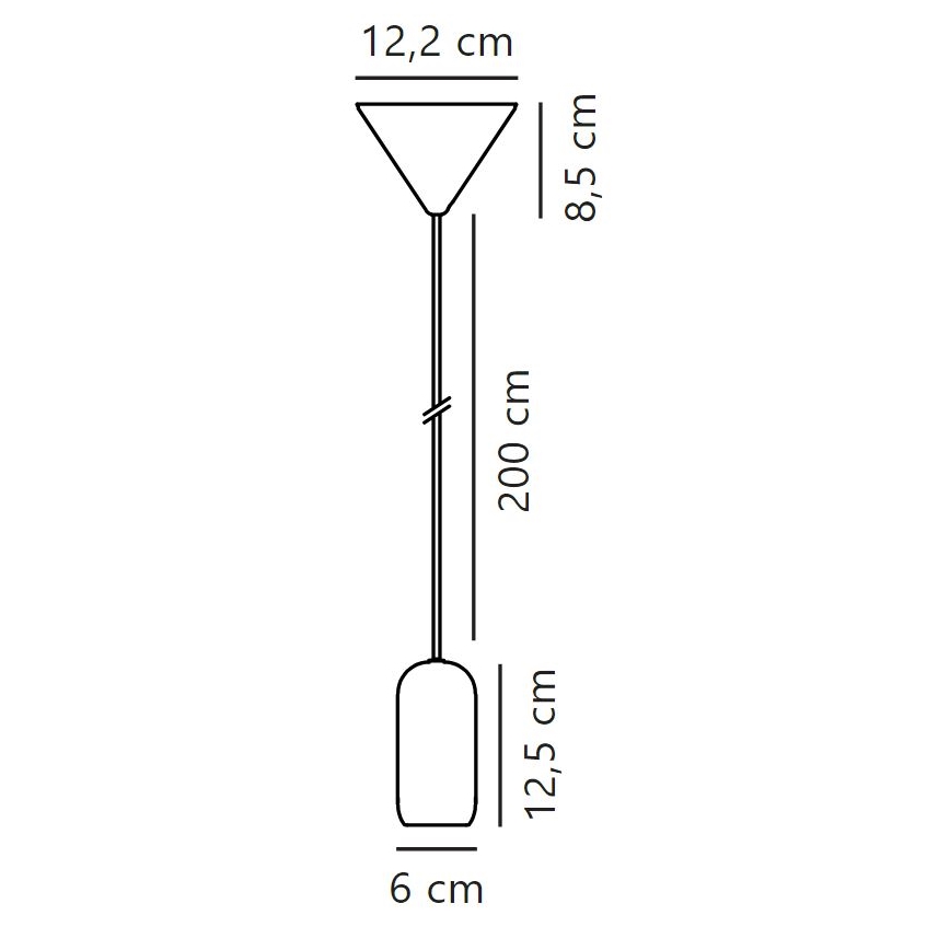 Nordlux - Luster na lanku NOTTI 1xE27/40W/230V čierna