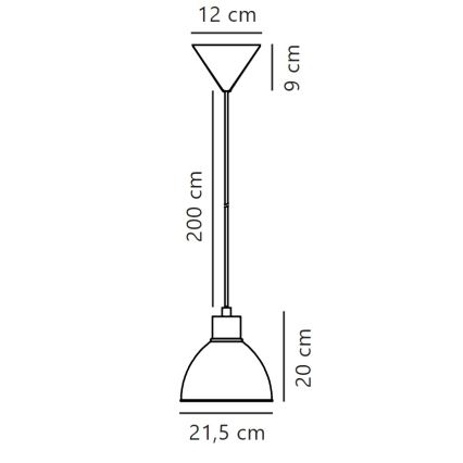 Nordlux - Luster na lanku POP 1xE27/40W/230V antracit