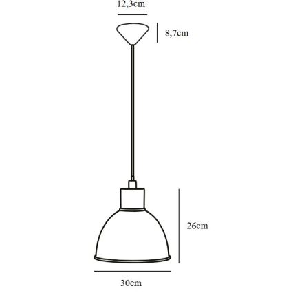 Nordlux - Luster na lanku POP 1xE27/60W/230V čierna