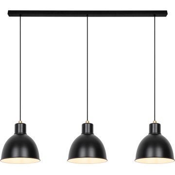 Nordlux - Luster na lanku POP 3xE27/40W/230V čierna/zlatá