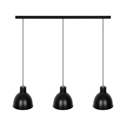 Nordlux - Luster na lanku POP 3xE27/40W/230V čierna/zlatá