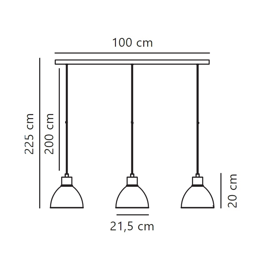 Nordlux - Luster na lanku POP 3xE27/40W/230V čierna/zlatá