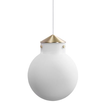 Nordlux - Luster na lanku RAITO 1xE27/25W/230V mosadz/biela