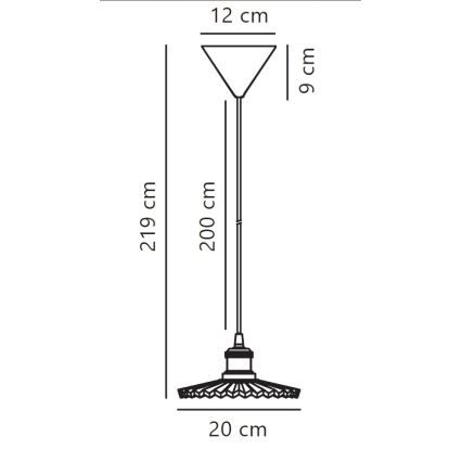 Nordlux - Luster na lanku TORINA 1xE27/40W/230V pr. 20 cm