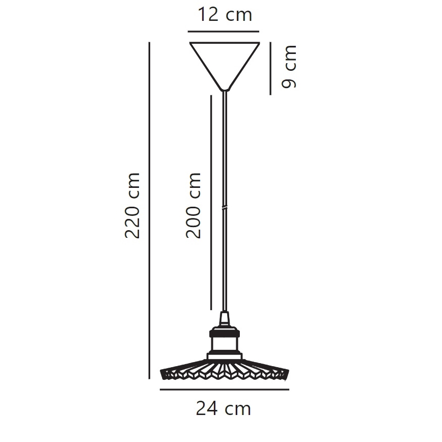 Nordlux - Luster na lanku TORINA 1xE27/40W/230V pr. 24 cm