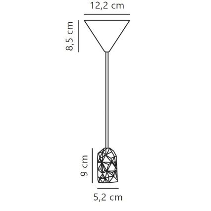 Nordlux - Napájací kábel HANG 1xE27/40W/230V biela