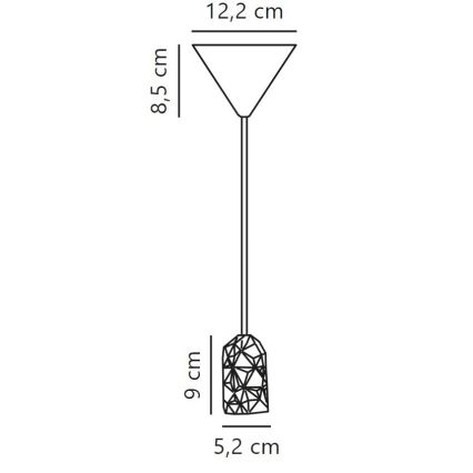 Nordlux - Napájací kábel HANG 1xE27/40W/230V medená/čierna