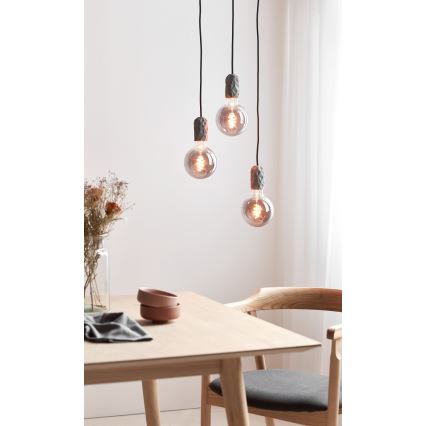 Nordlux - Napájací kábel HANG 1xE27/40W/230V šedá/čierna