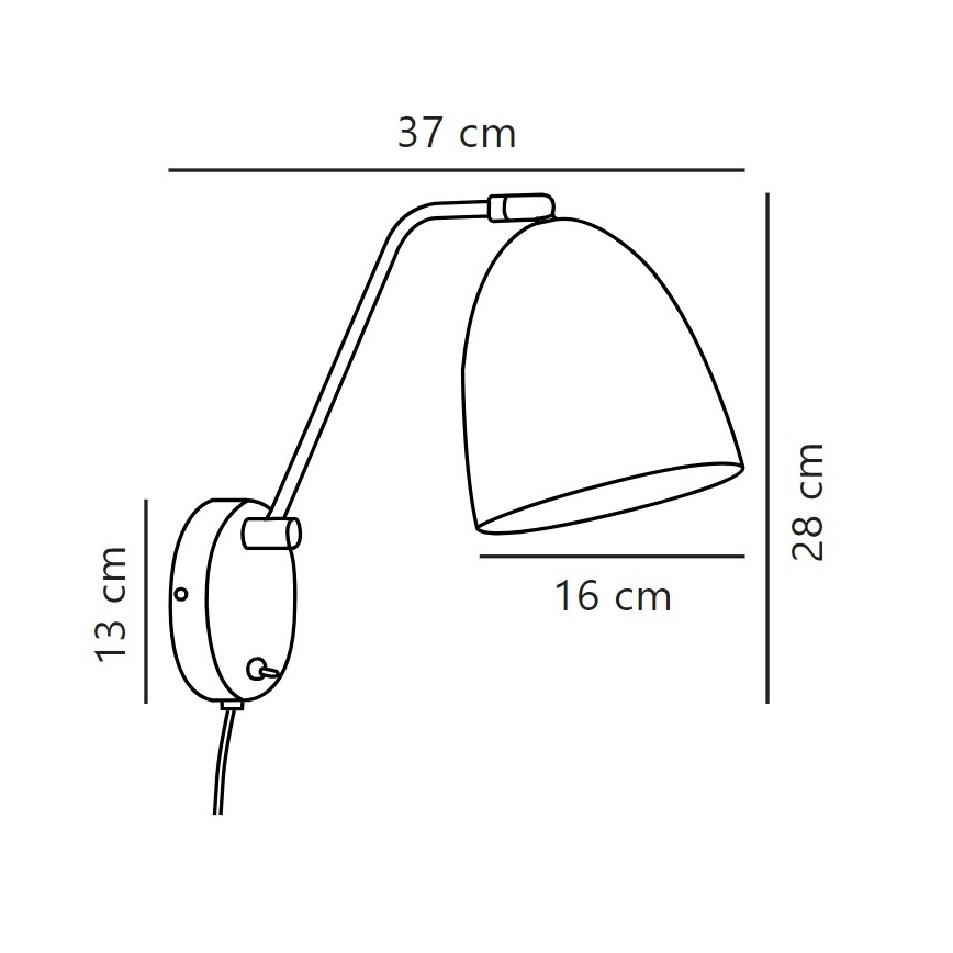 Nordlux - Nástenná lampa ALEXANDER 1xE27/15W/230V