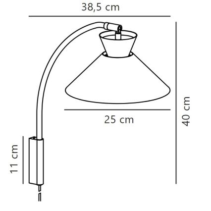 Nordlux - Nástenná lampa DIAL 1xE27/40W/230V biela
