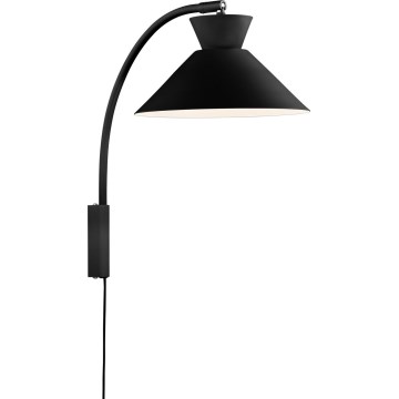 Nordlux - Nástenná lampa DIAL 1xE27/40W/230V čierna