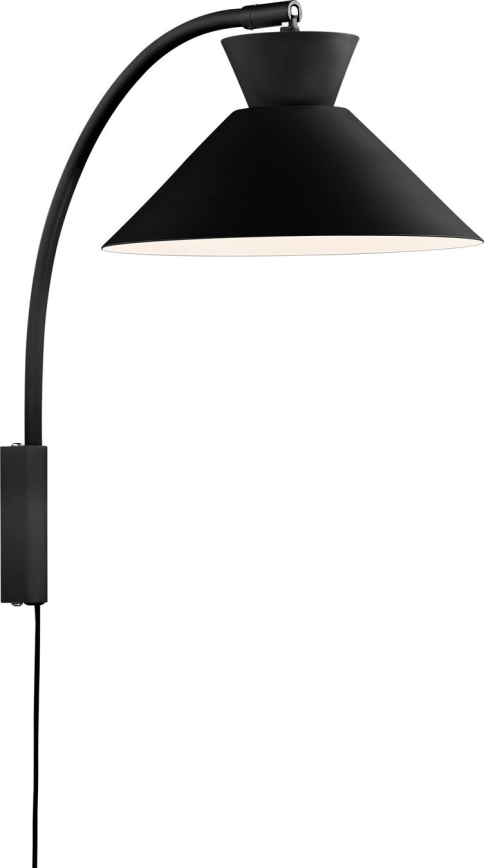 Nordlux - Nástenná lampa DIAL 1xE27/40W/230V čierna