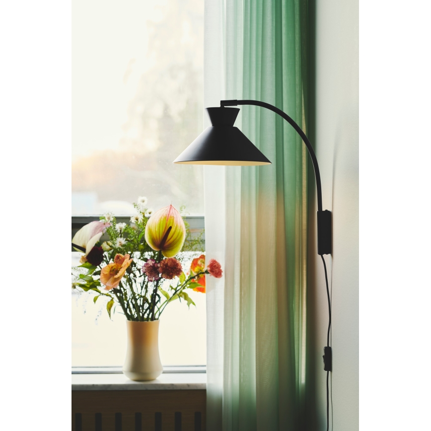 Nordlux - Nástenná lampa DIAL 1xE27/40W/230V čierna