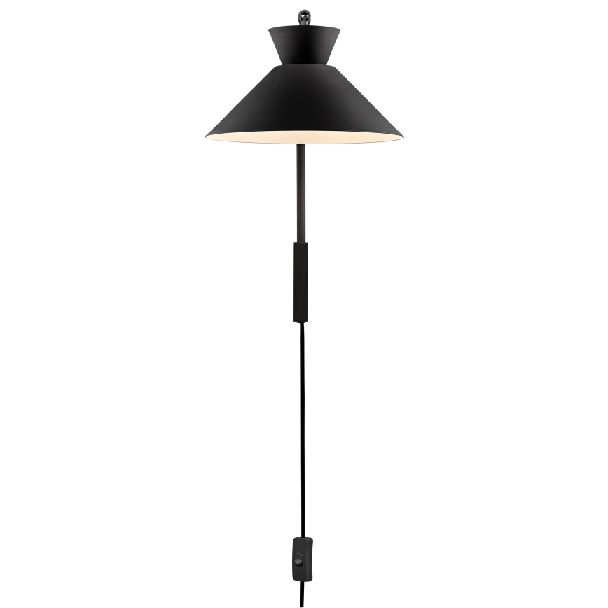 Nordlux - Nástenná lampa DIAL 1xE27/40W/230V čierna