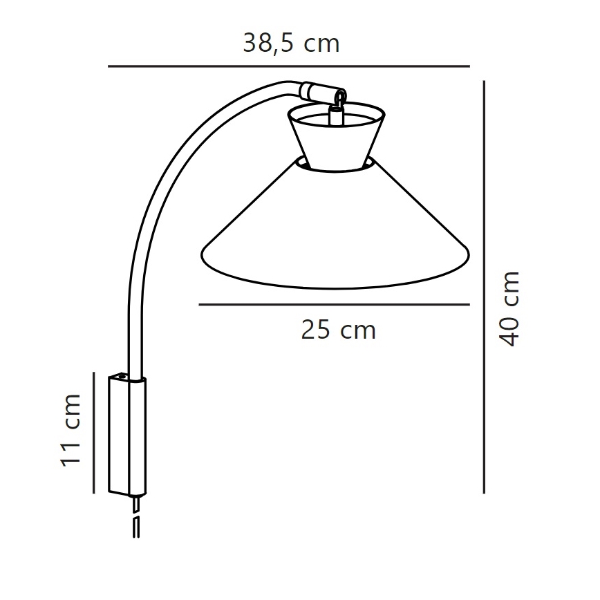 Nordlux - Nástenná lampa DIAL 1xE27/40W/230V čierna