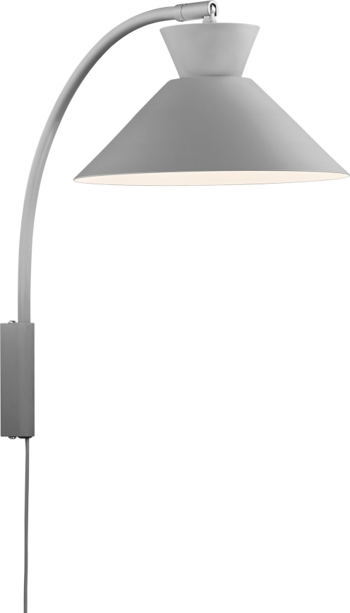 Nordlux - Nástenná lampa DIAL 1xE27/40W/230V šedá