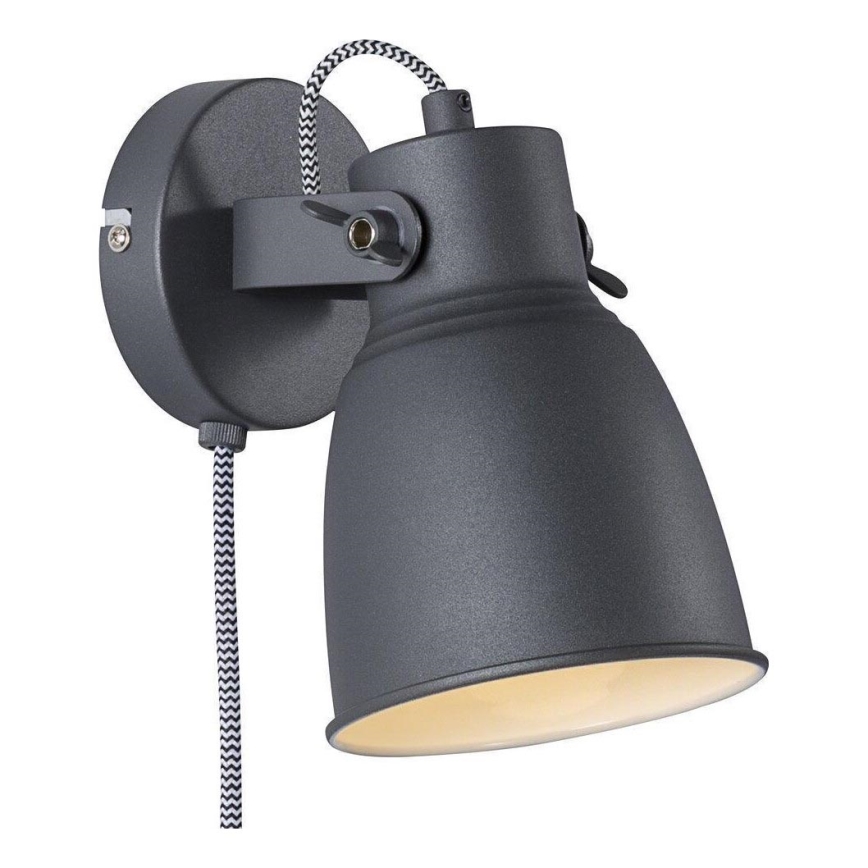 Nordlux - Nástenné bodové svietidlo ADRIAN 1xE27/25W/230V antracit