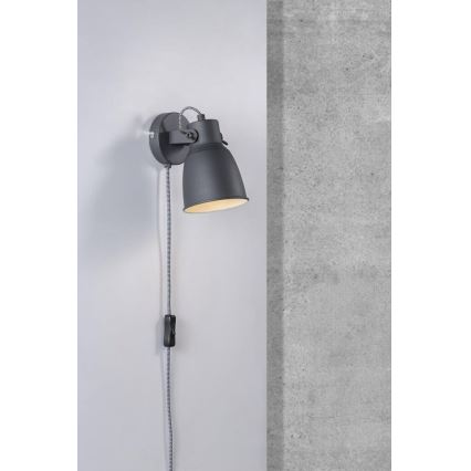 Nordlux - Nástenné bodové svietidlo ADRIAN 1xE27/25W/230V antracit