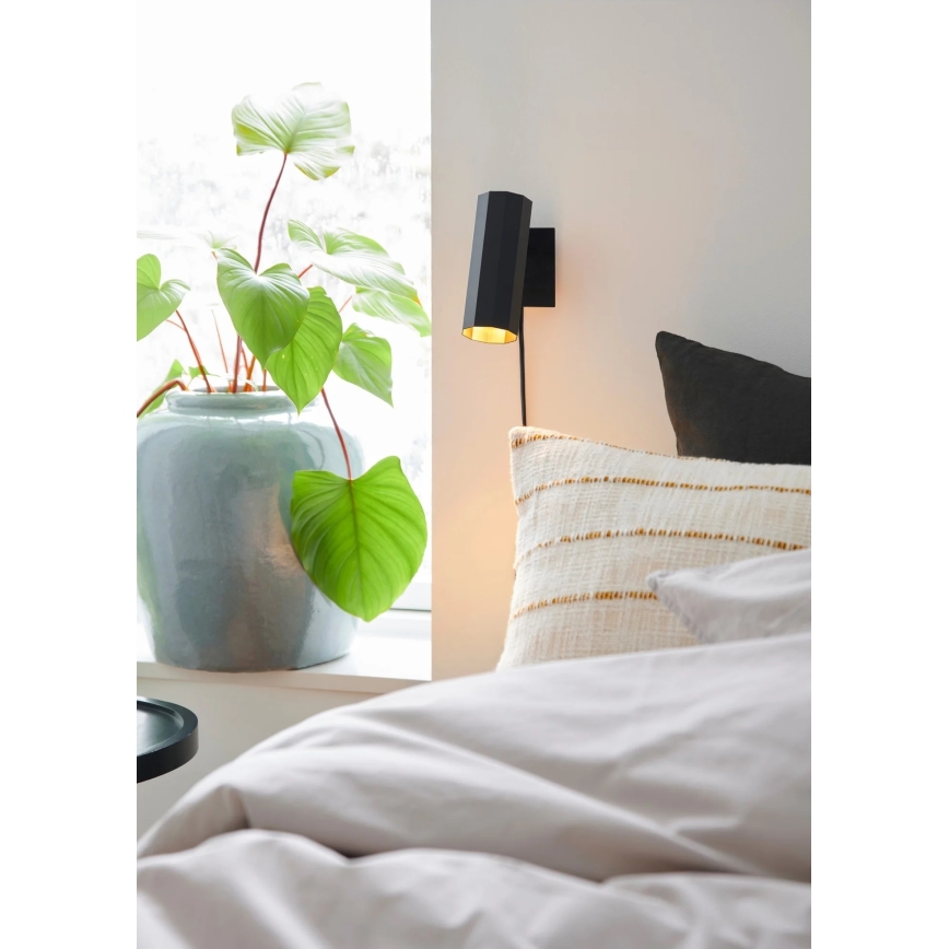 Nordlux - Nástenné bodové svietidlo ALANIS 1xGU10/15W/230V čierna